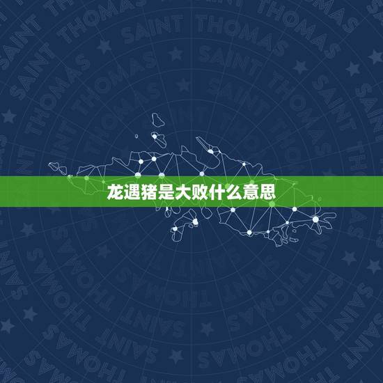 龙遇猪是大败什么意思，猪遇龙能化龙是什麼意思