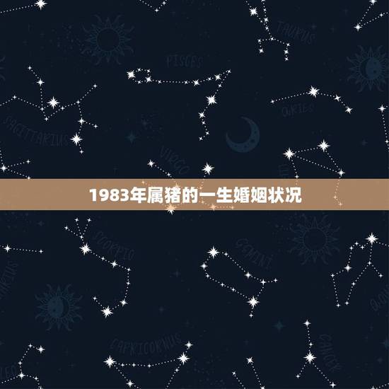 1983年属猪的一生婚姻状况，83年属猪今年离婚’明年会好吗