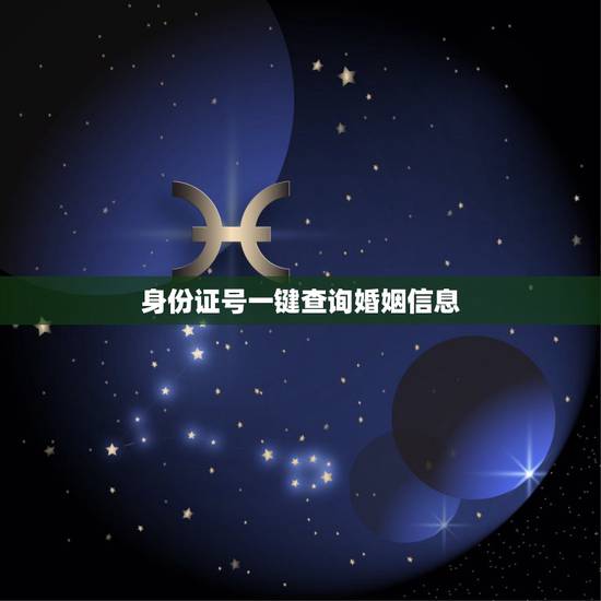 身份证号一键查询婚姻信息，身份证号一键查询婚姻
