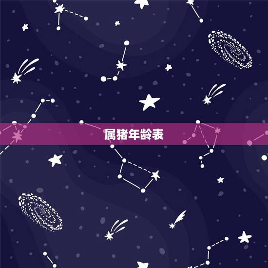 属猪年龄表 属猪年龄表