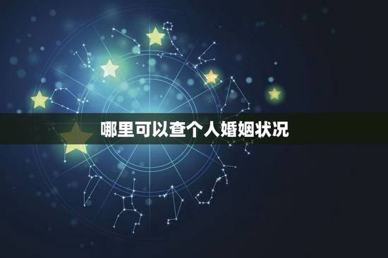 哪里可以查个人婚姻状况,查婚姻状况在哪查询 哪里可以查个人婚姻状况,查婚姻状况在哪查询