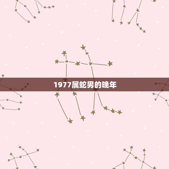 1977属蛇男的晚年，1977年属蛇男2021年的运势和婚姻