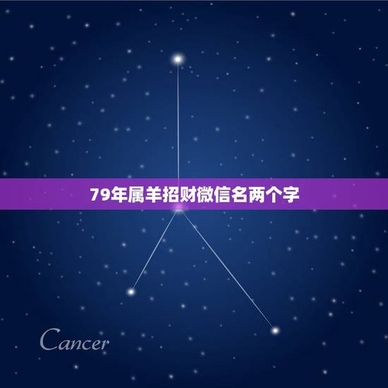 79年属羊招财微信名两个字，属羊女生的微信头像用什么好