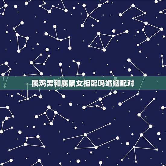 属鸡男和属鼠女相配吗婚姻配对,鸡和鼠相配婚姻如何 属鸡男和属鼠女相配吗婚姻配对,鸡和鼠相配婚姻如何