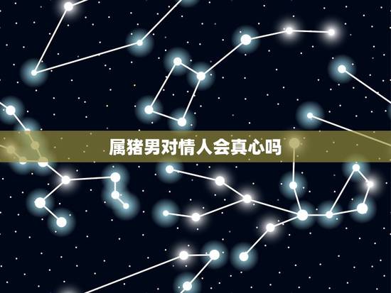 属猪男对情人会真心吗，属猪男和什么属相最配