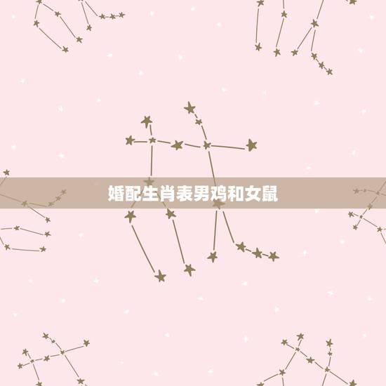 婚配生肖表男鸡和女鼠，属鸡的和属鼠的婚姻配吗