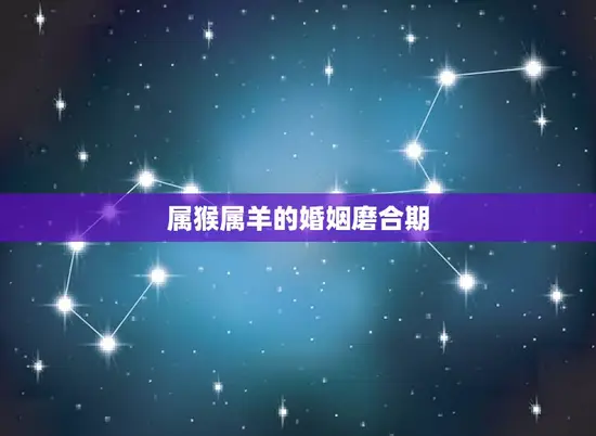 属猴属羊的婚姻磨合期