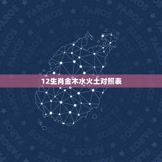 12生肖金木水火土对照表，12生肖配对及年龄
