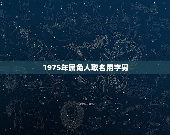 1975年属兔人取名用字男，美容院取甚么名字好 我是75年属兔的