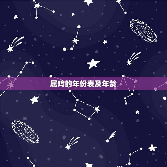属鸡的年份表及年龄,生肖鸡年份对照表年龄 属鸡的年份表及年龄,生肖鸡年份对照表年龄
