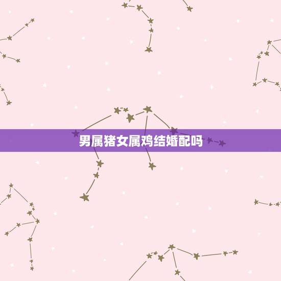 男属猪女属鸡结婚配吗，男属猪女属鸡配吗？属猪和属鸡配吗？