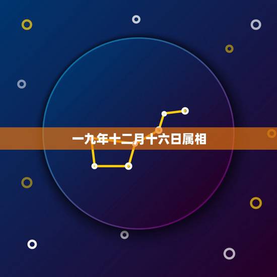 一九年十二月十六日属相，一九一九年出生的人年属什么生肖