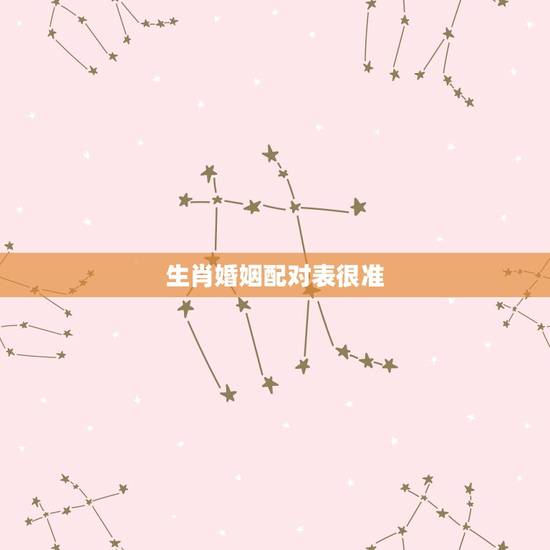 生肖婚姻配对表很准，你们觉得生肖和婚姻的配对绝对准确吗？