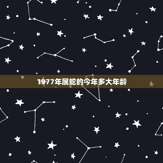 1977年属蛇的今年多大年龄，属蛇人今年几岁