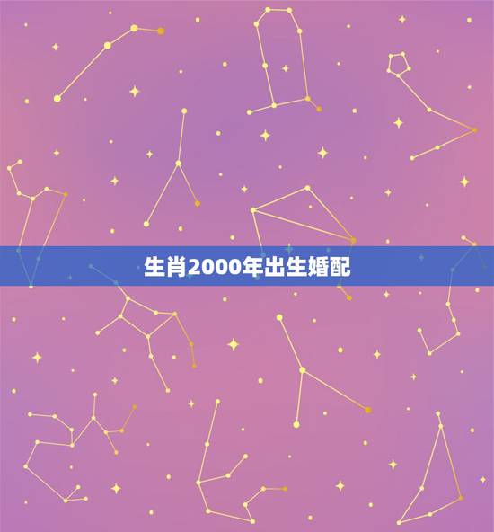生肖2000年出生婚配，2000年属龙和谁配婚