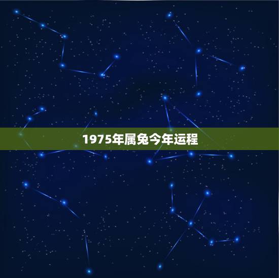1975年属兔今年运程，1975年属兔是什么命女