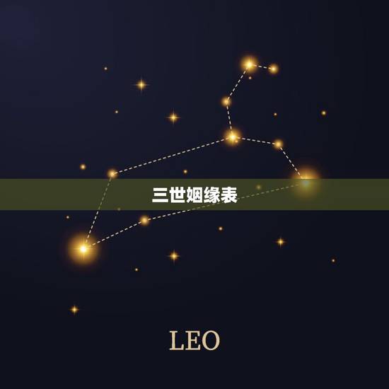 三世姻缘表，三世姻缘什么意思？