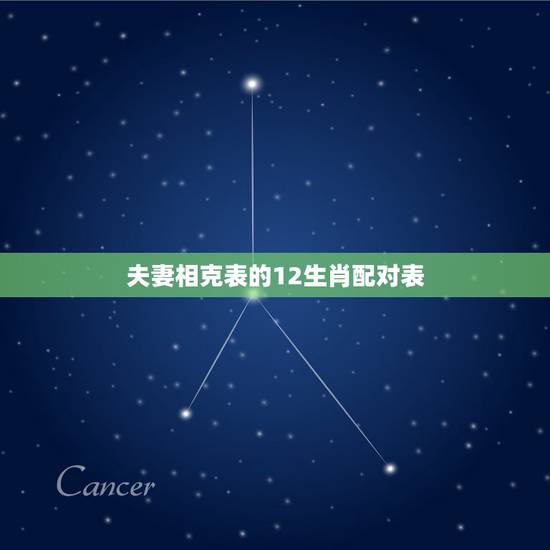 夫妻相克表的12生肖配对表,最全的十二生肖相配相克(12属相婚配表)( 夫妻相克表的12生肖配对表,最全的十二生肖相配相克(12属相婚配表)(