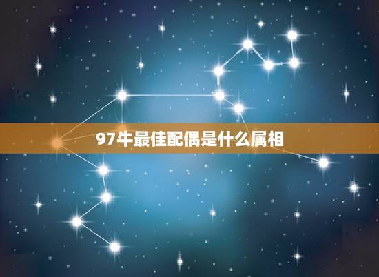 97牛最佳配偶是什么属相，1997属牛的和什么属相最配