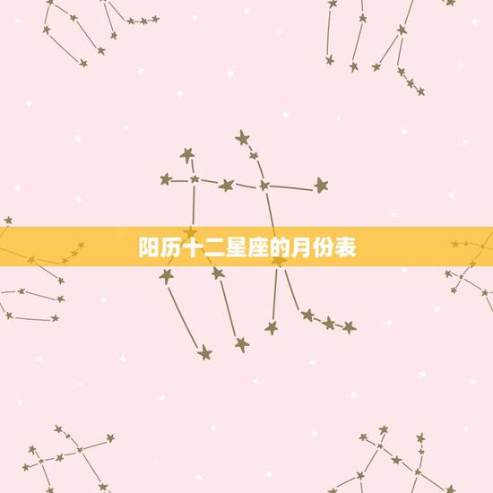 阳历十二星座的月份表,十二星座分别是几月 阳历十二星座的月份表,十二星座分别是几月