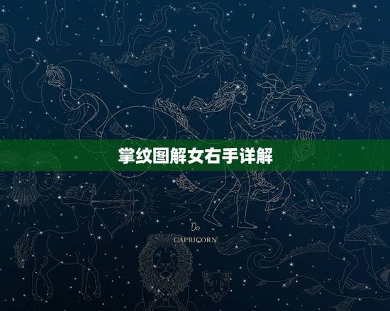 掌纹图解女右手详解，女生掌纹图解