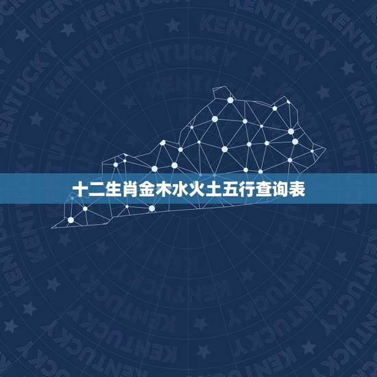 十二生肖金木水火土五行查询表，历年十二生肖五行表