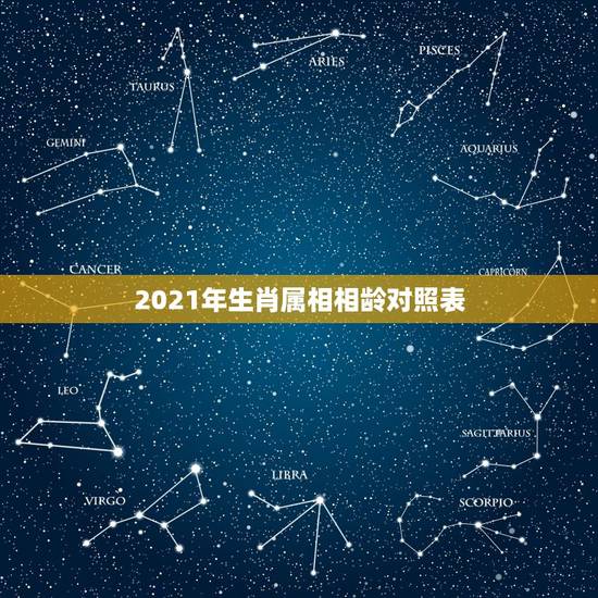 2021年生肖属相相龄对照表，生肖年龄对照表2021