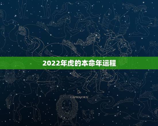 2022年虎的本命年运程，2022本命年运势