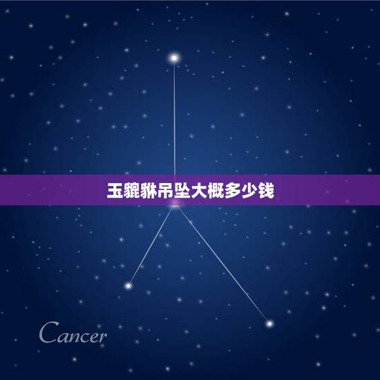 玉貔貅吊坠大概多少钱，和田玉貔貅吊坠价格一般多少钱