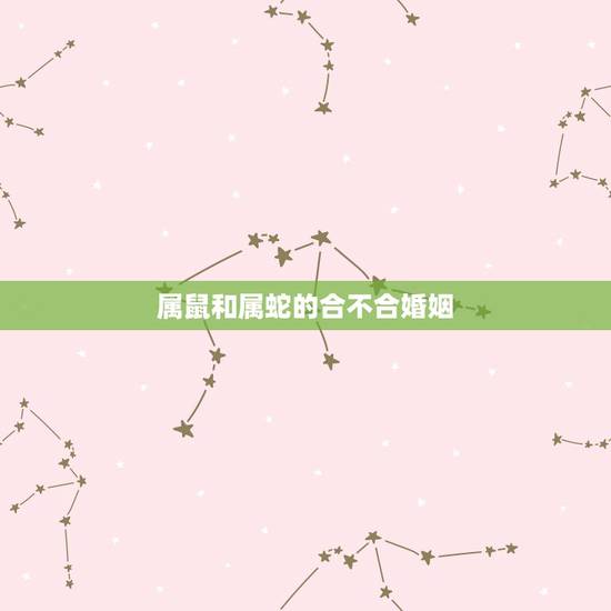 属鼠和属蛇的合不合婚姻,属蛇男婚配属马女的好不好呢 属鼠和属蛇的合不合婚姻,属蛇男婚配属马女的好不好呢