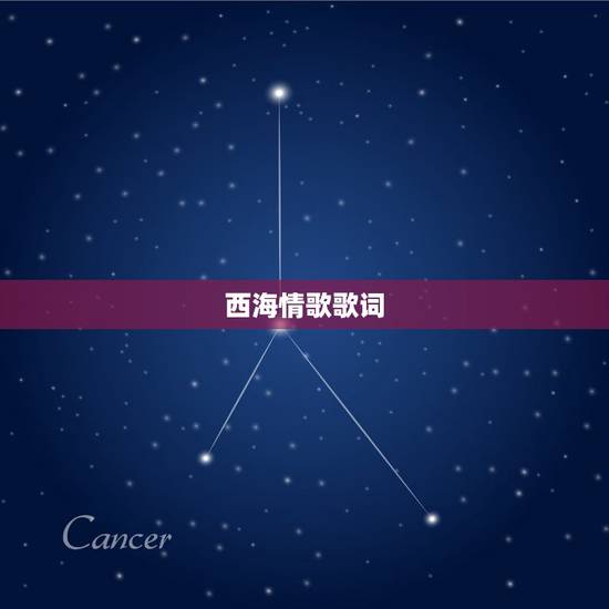 西海情歌歌词，西海情歌歌词完整的