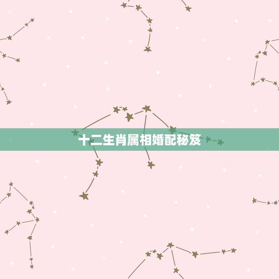 十二生肖属相婚配秘笈，十二属相婚配秘笈马和蛇配吗