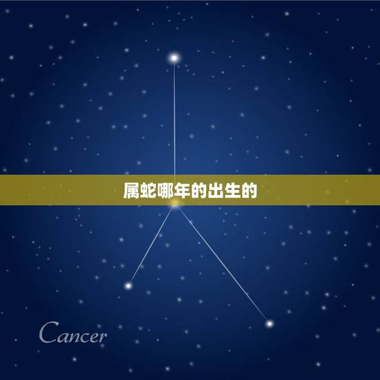 属蛇哪年的出生的，生肖属蛇是哪一年出生的