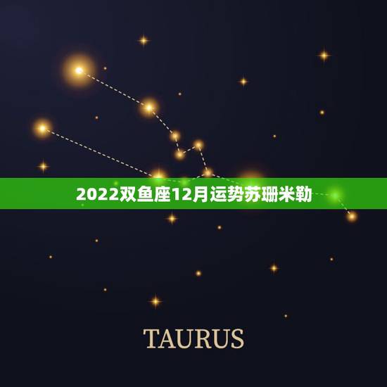 2022双鱼座12月运势苏珊米勒，2022双鱼座全年运势女