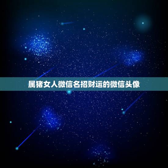 属猪女人微信名招财运的微信头像，71年属猪的女人，应该用什么微信昵称？