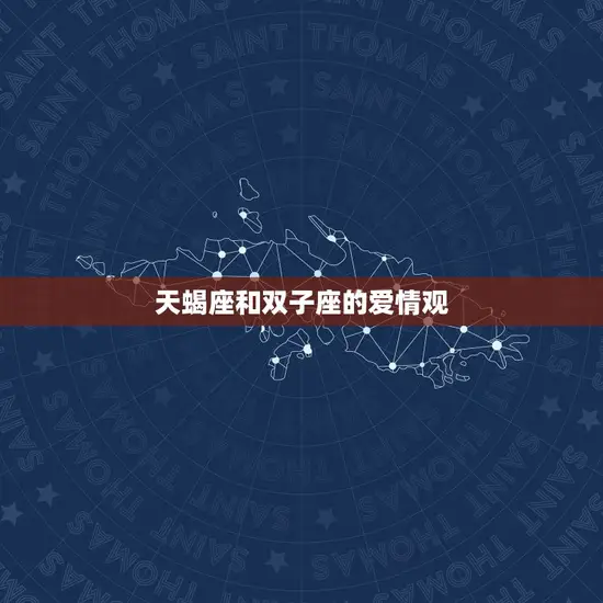 天蝎座和双子座的爱情观