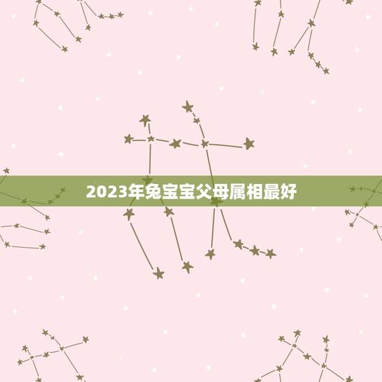 2023年兔宝宝父母属相最好,兔宝宝忌什么属相的父母 2023年兔宝宝父母属相最好,兔宝宝忌什么属相的父母