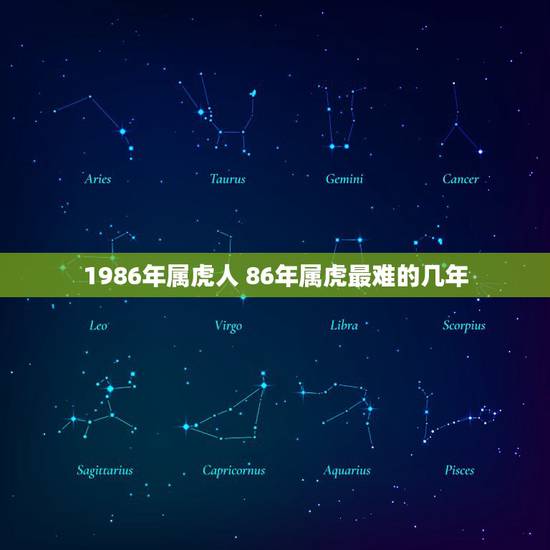 1986年属虎人 86年属虎最难的几年