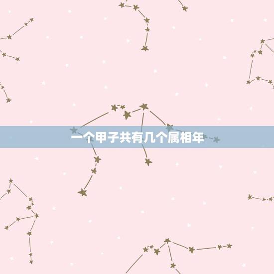 一个甲子共有几个属相年,十二生肖甲子下一个是几几年的动物? 一个甲子共有几个属相年,十二生肖甲子下一个是几几年的动物?