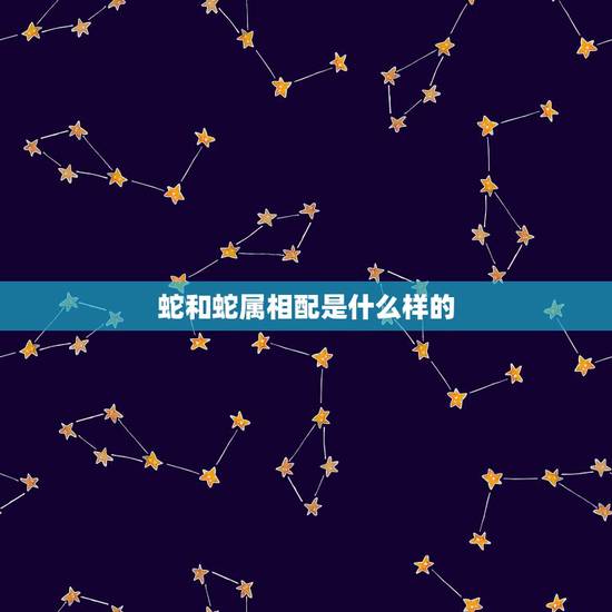 蛇和蛇属相配是什么样的，属蛇的和属蛇的相配吗