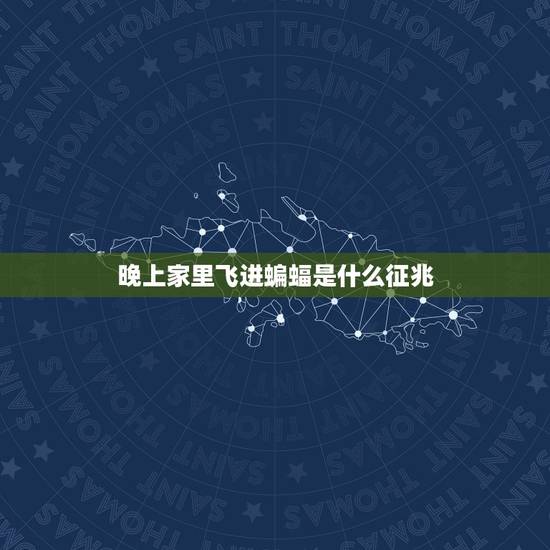 晚上家里飞进蝙蝠是什么征兆，半夜家里飞进一只蝙蝠有什么预兆 <注。19