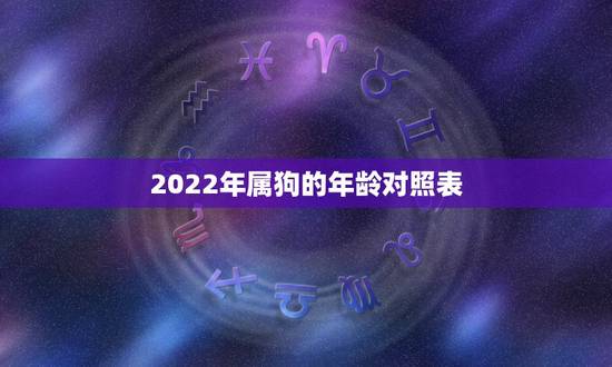2022年属狗的年龄对照表,年份生肖表对照表2022 2022年属狗的年龄对照表,年份生肖表对照表2022