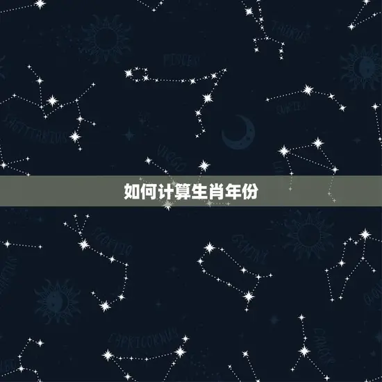 如何计算生肖年份