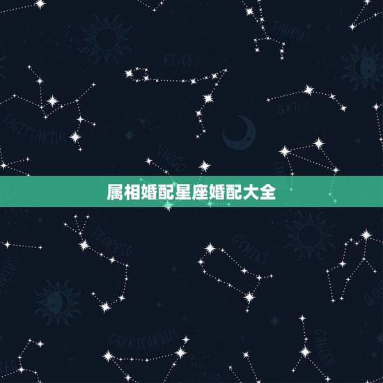 属相婚配星座婚配大全,男女婚配属相最佳搭配怎么搭配 属相婚配星座婚配大全,男女婚配属相最佳搭配怎么搭配