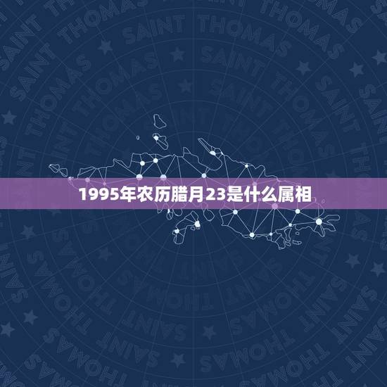 1995年农历腊月23是什么属相，1995年属猪农历腊月23的女生多少