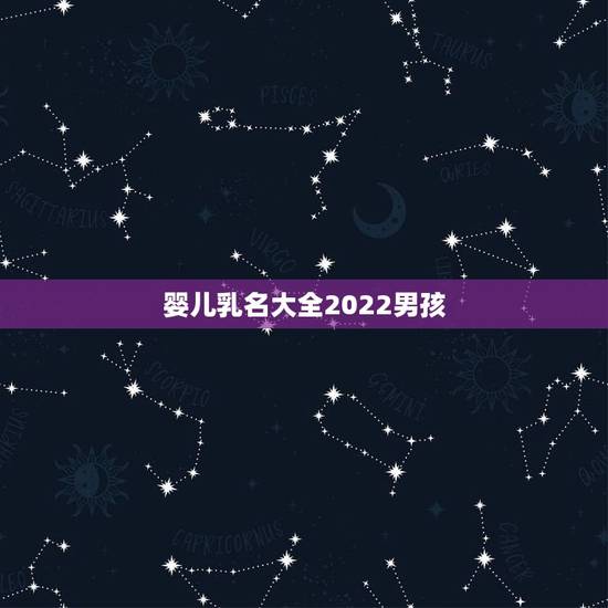 婴儿乳名大全2022男孩，宝宝小名大全男女通用