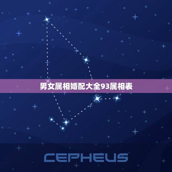 男女属相婚配大全93属相表，十二生肖男女婚配表