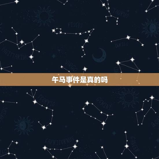 午马事件是真的吗,午马是怎么走的 午马事件是真的吗,午马是怎么走的