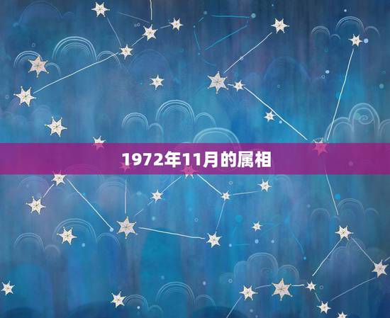 1972年11月的属相，1972年11月1日生属什么星座？
