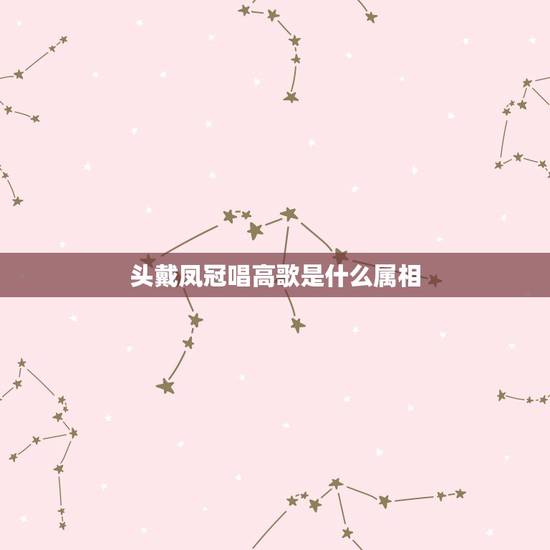 头戴凤冠唱高歌是什么属相，凤冠唱高歌什么生肖